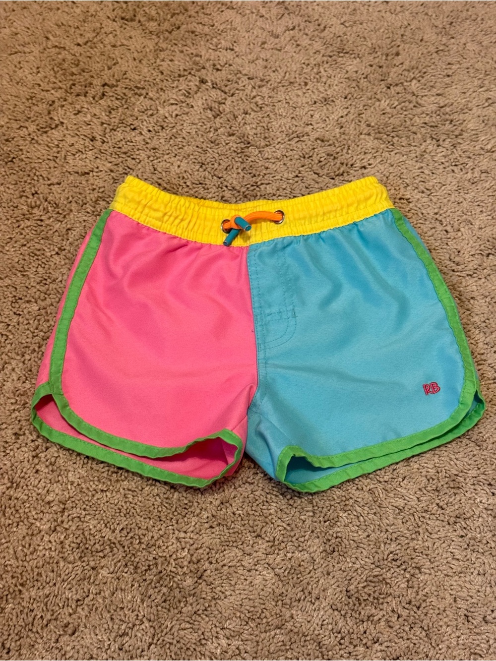 Rufflebutts Colorblock Boys Swim Shorts
